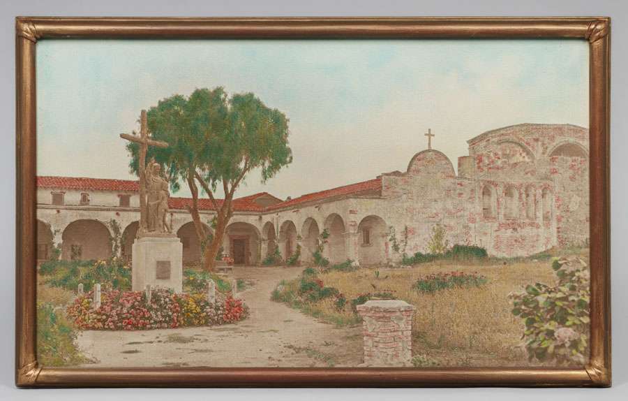 Mission San Juan Capistrano Courtyard Tinted Photo C1920s | California ...