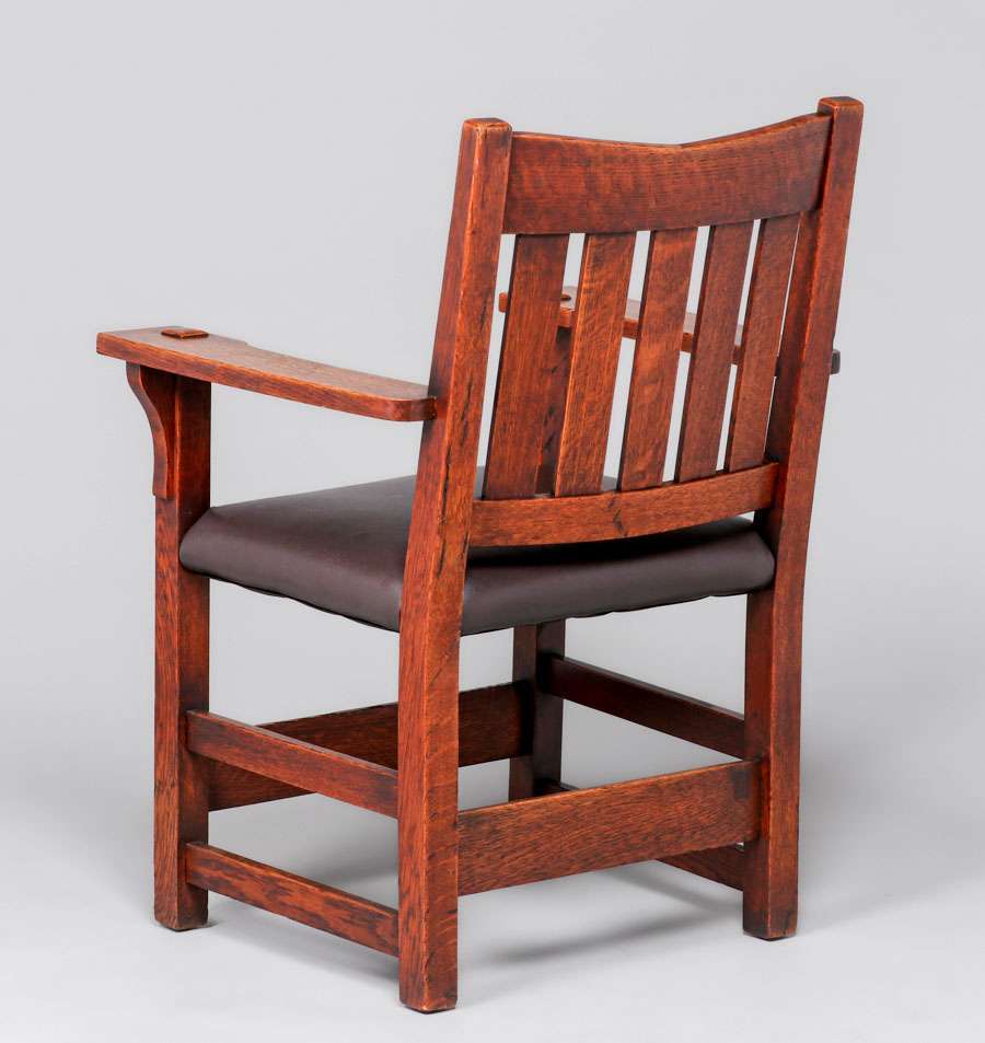 Set of 6 Gustav Stickley V-Back Dining Chairs c1907 | California ...