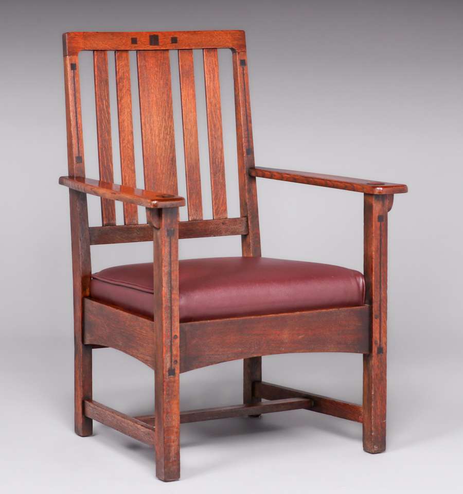 Limbert Ebon-Oak Armchair c1912 | California Historical Design