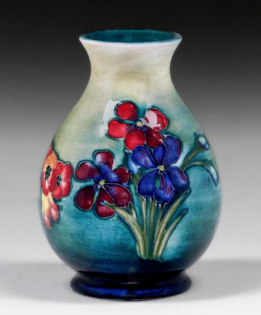 Moorcroft Pottery Floral Vase c1920s | California Historical Design