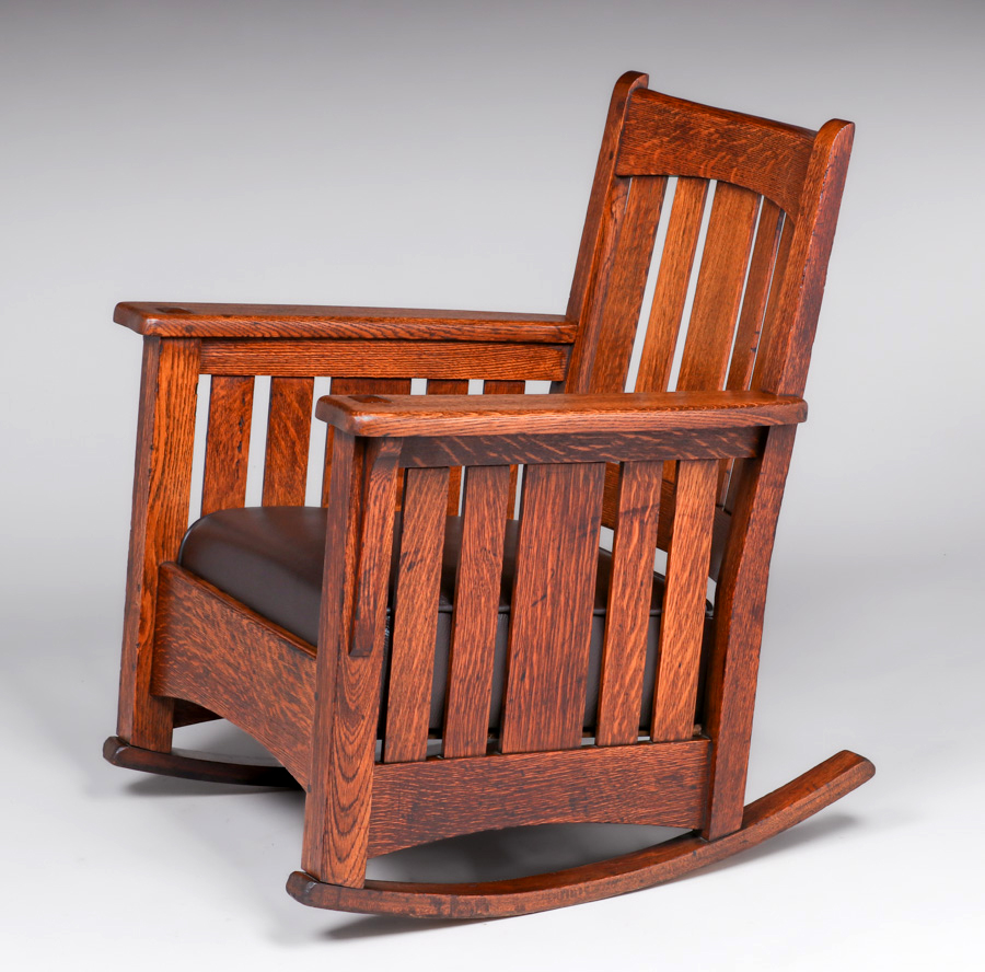 Limbert Slatted Rocker c1905 | California Historical Design