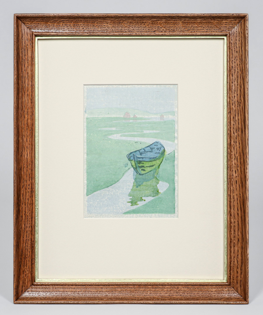 Arthur Wesley Dow Color Woodcut The Lost Boat C1916 California   ArthurWesleyDowColorWoodcutTheDerelictLostBoat2 