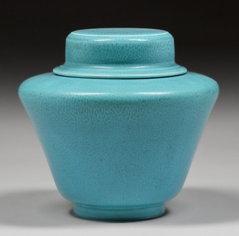 Rookwood Pottery #6569 Turquoise Blue Covered Vase 1937 | California ...