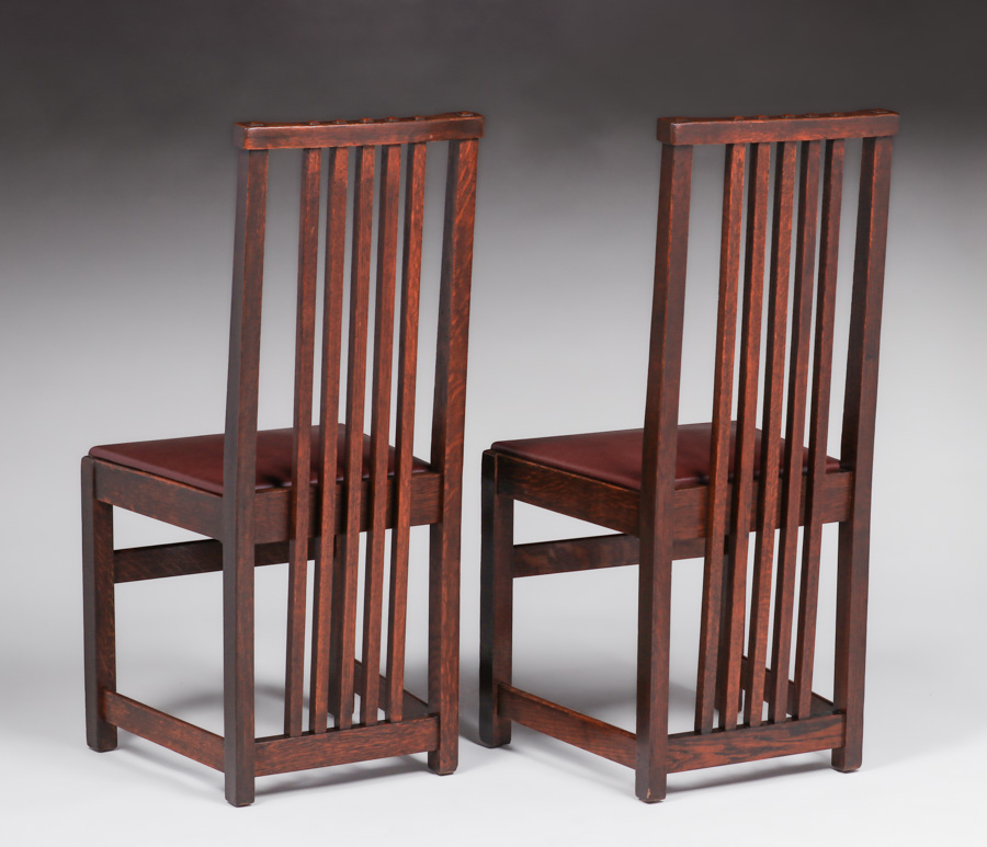 Limbert Yellowstone Lodge, Wyoming Spindled Dining Chairs c1912