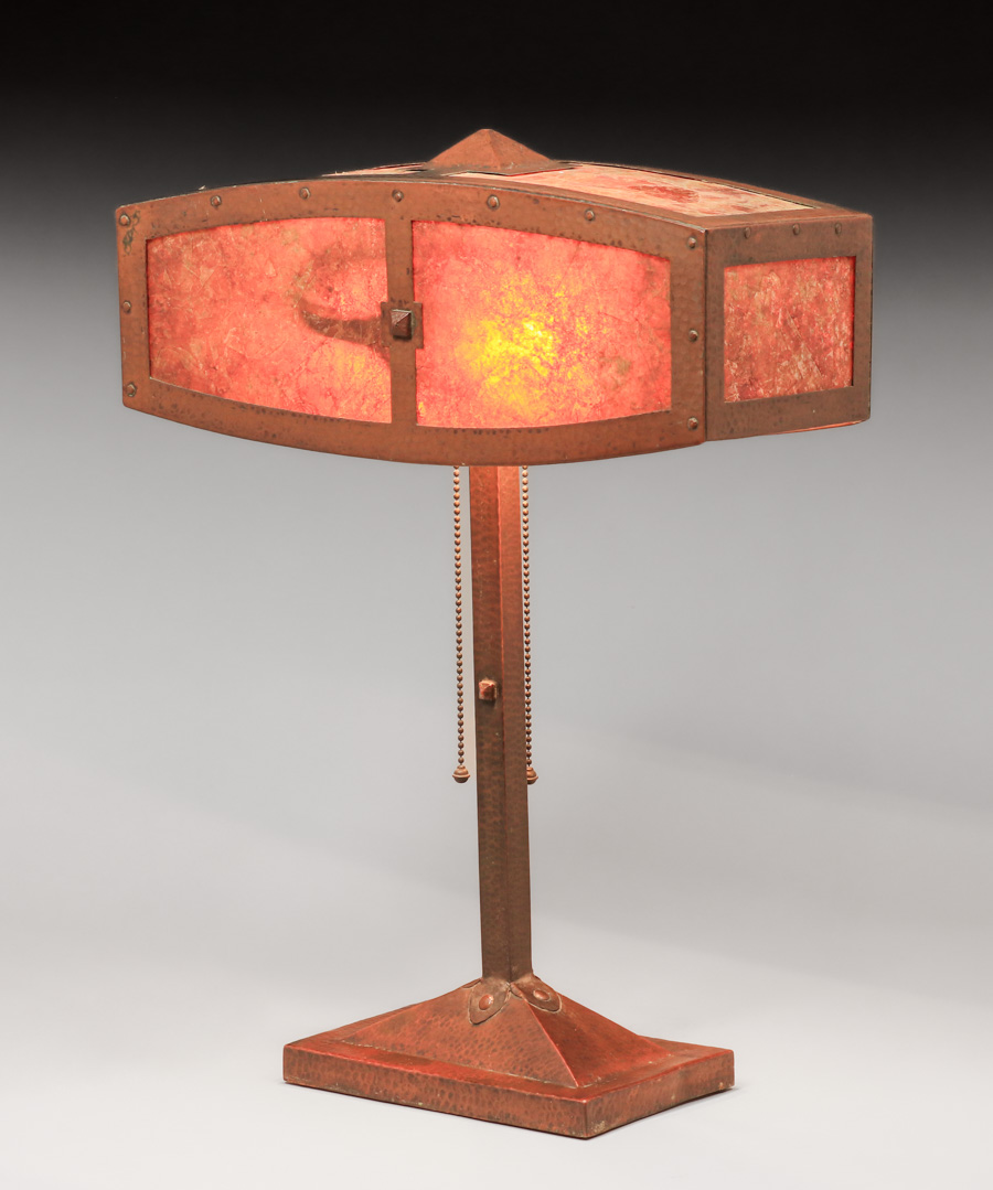 Table Lamp Antique Brass Sea Flower Lamp 13 H x 4.5 W