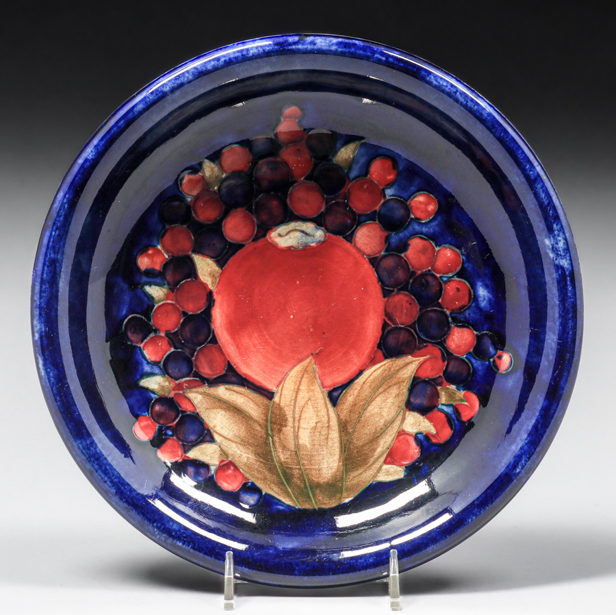 Moorcroft Pottery Pomegranate Plate c1920s | California Historical Design